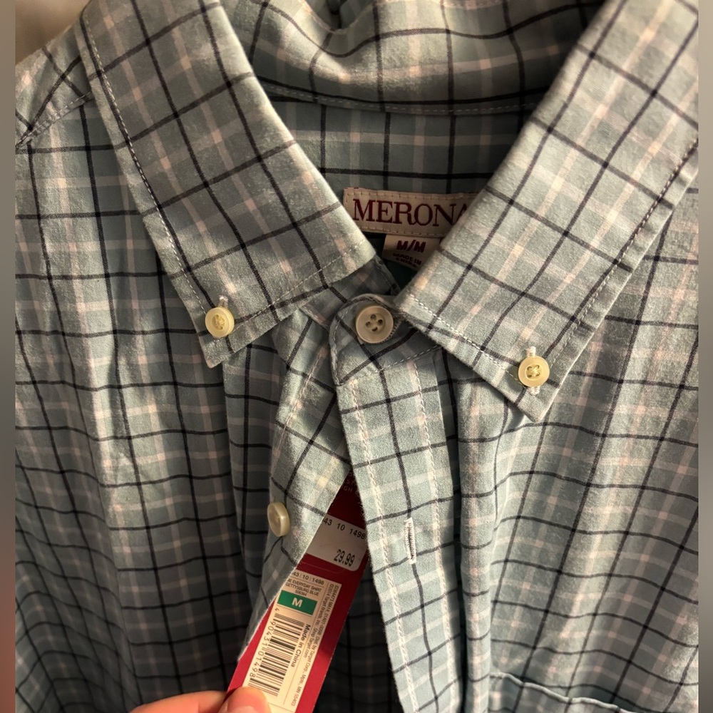 Merona plaid button up size medium